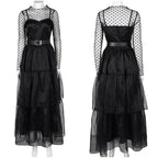 Lisa Frankenstein Misty Cosplay Costume Women Black Dress Party Carnival - Azufun