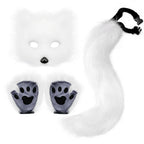 Simulation fox mask gloves plush fox tail set cos props accessories