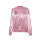 1950s Grease Pink Lady Ladies Satin Jacket Top Fancy Dress Up Costume - Azufun