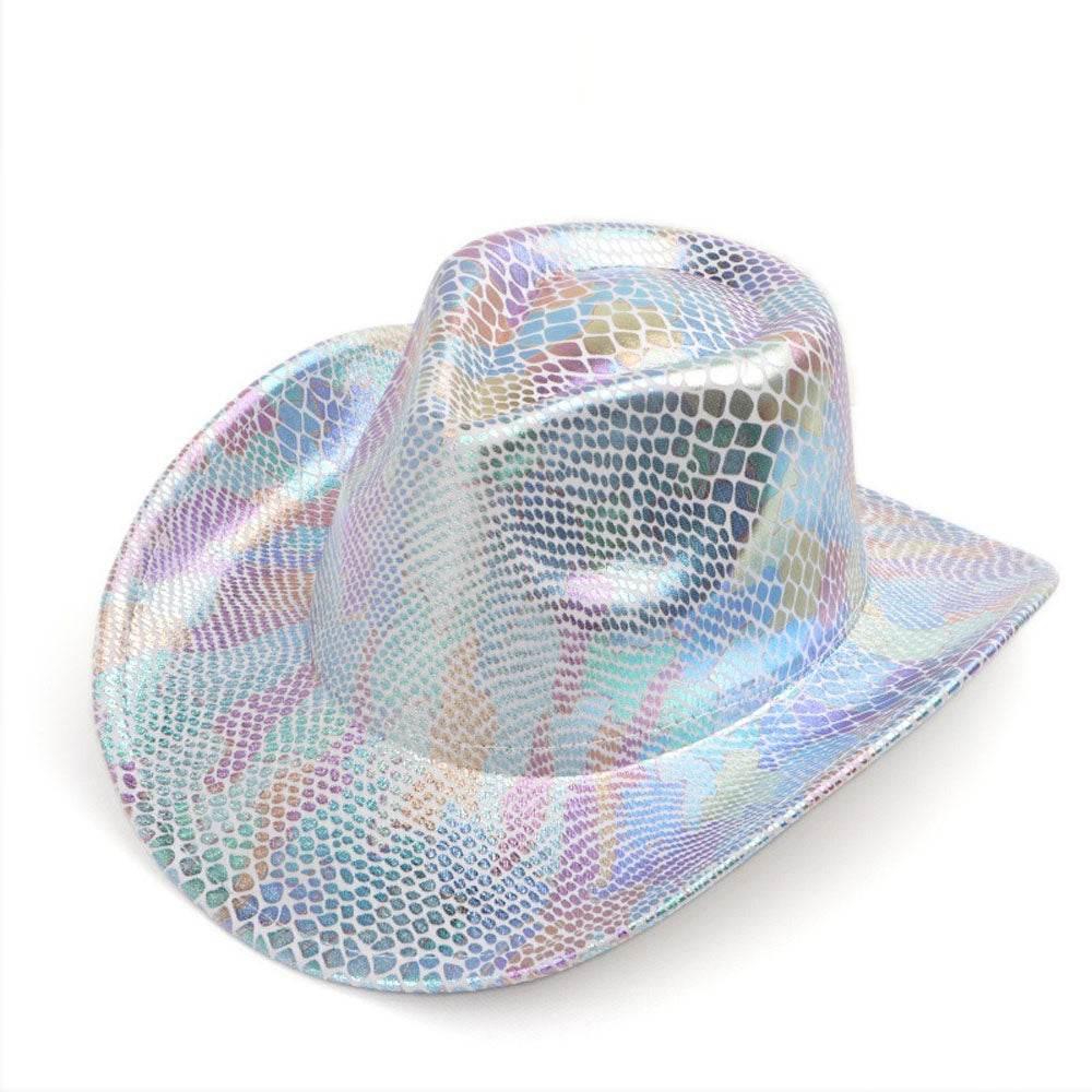 Western cowboy hat men's retro sequined Party dance - Azufun