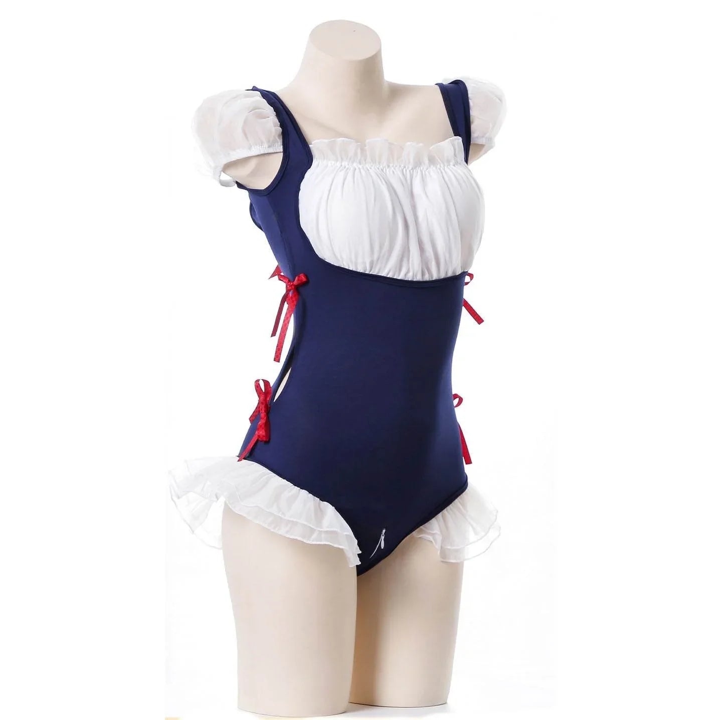Lotus Leaf One-Piece Princess Maid Uniform Suit - Azufun