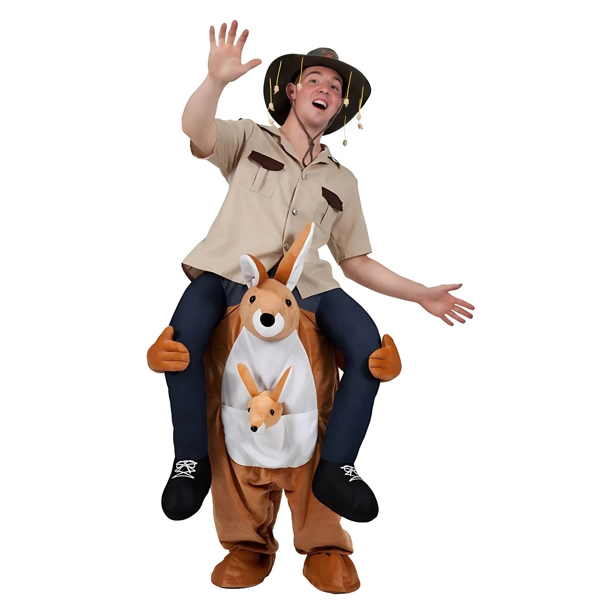 White Bear Pink Pig Rabbit Kangaroo Horse Funny Puppet Costumes - Azufun