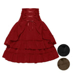 Medieval Retro Style Palace Women's Waist Dance Skirt Dress - Azufun