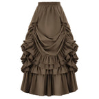 Medieval Retro Style Women's Waist Dance Skirt Dress - Azufun
