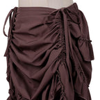 Medieval Women's Retro Style Drawstring Waist Dance Skirt Dress - Azufun