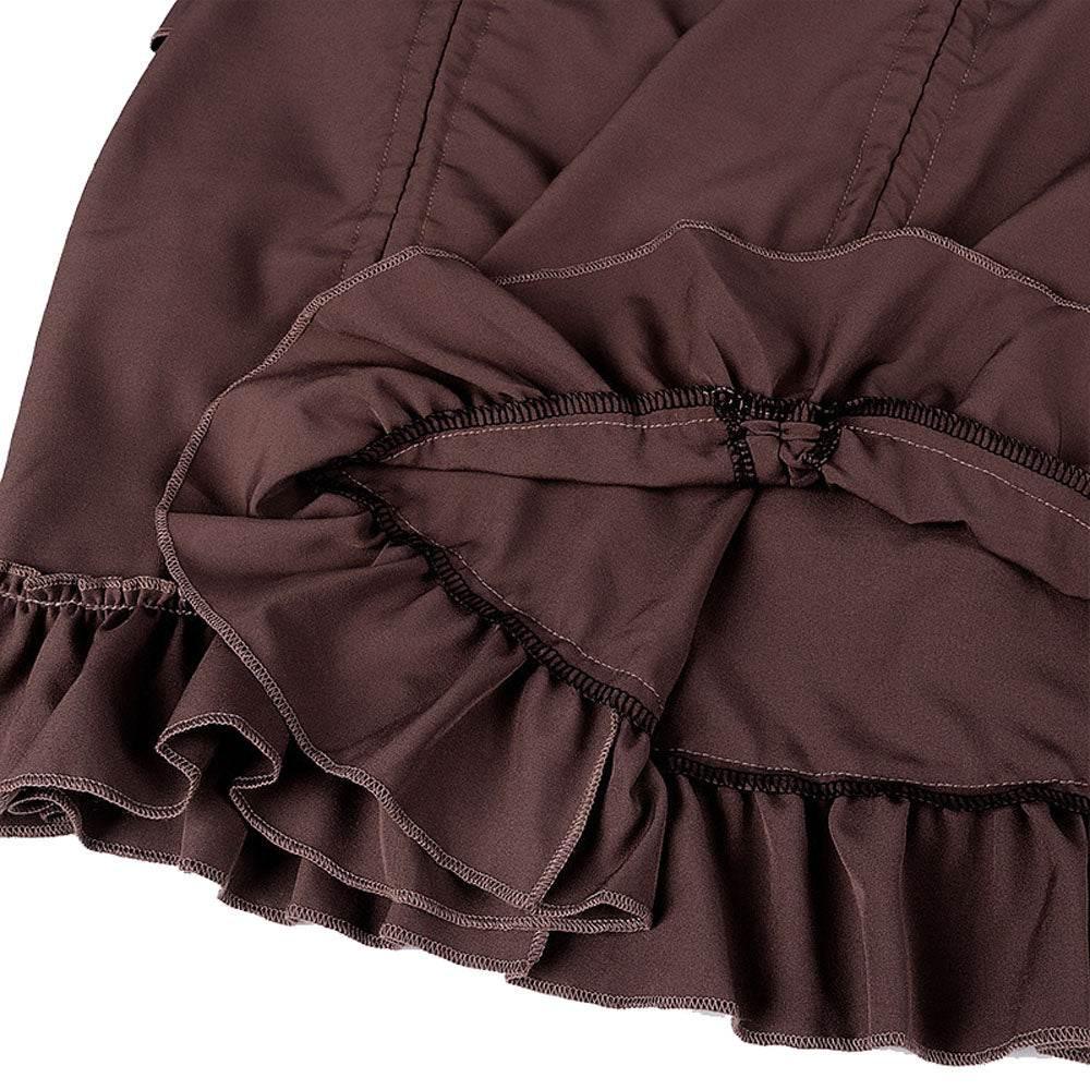 Medieval Women's Retro Style Drawstring Waist Dance Skirt Dress - Azufun