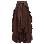 Medieval Women's Retro Style Pirate Waist Dance Skirt Dress - Azufun