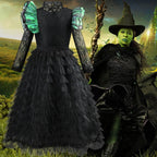 Wicked Black lace dress Halloween holiday party dress - Azufun