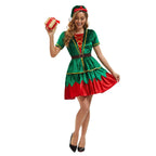 Green Christmas Party dress Costume adult couple stage costume - Azufun