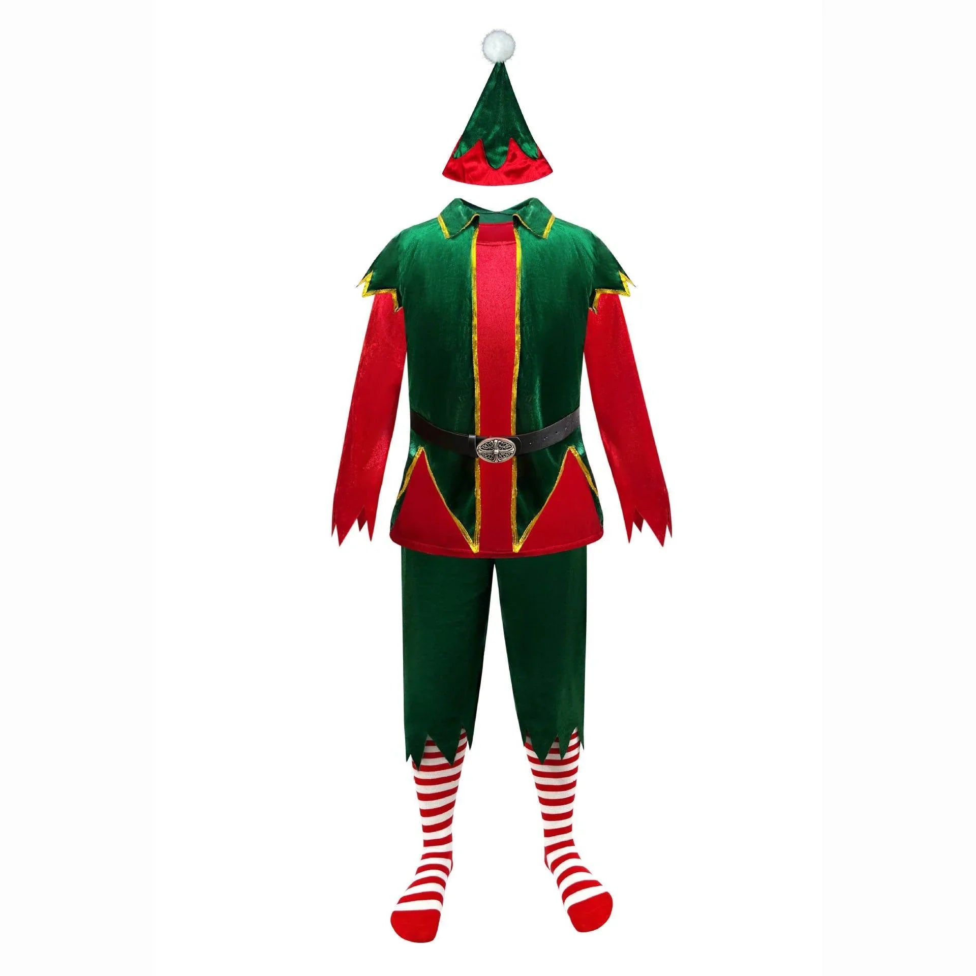 Green Christmas Party dress Costume adult couple stage costume - Azufun
