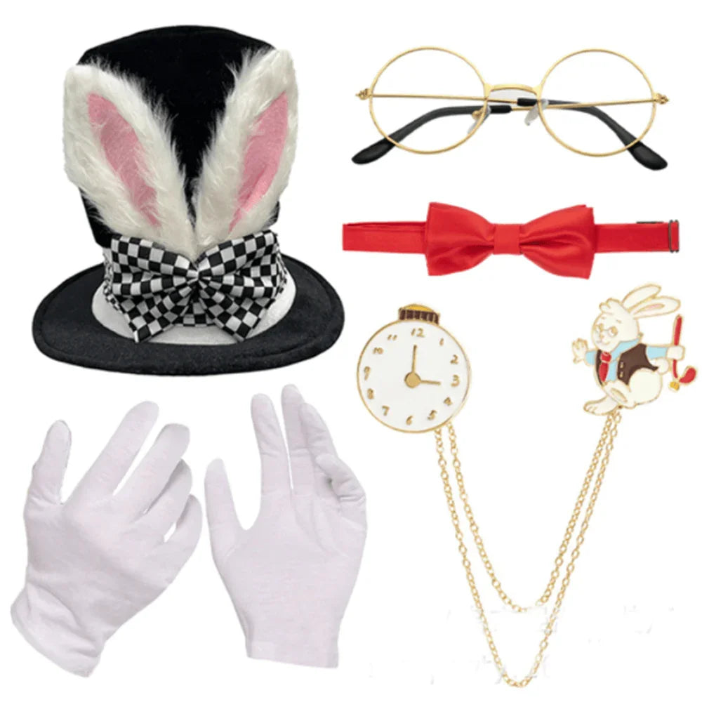 Easter hat props Easter costume plush bunny ears party dress up - Azufun