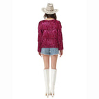 Fever Tassel Tinsel Festival Jacket Halloween Costume for women - Azufun