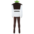 Shrek Green Monster Cosplay Mens Costume Halloween Full fleece Vest Outfit Set - Azufun
