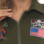 Top Gun Pilot Women's Maverick Flight Dress Costume - Azufun