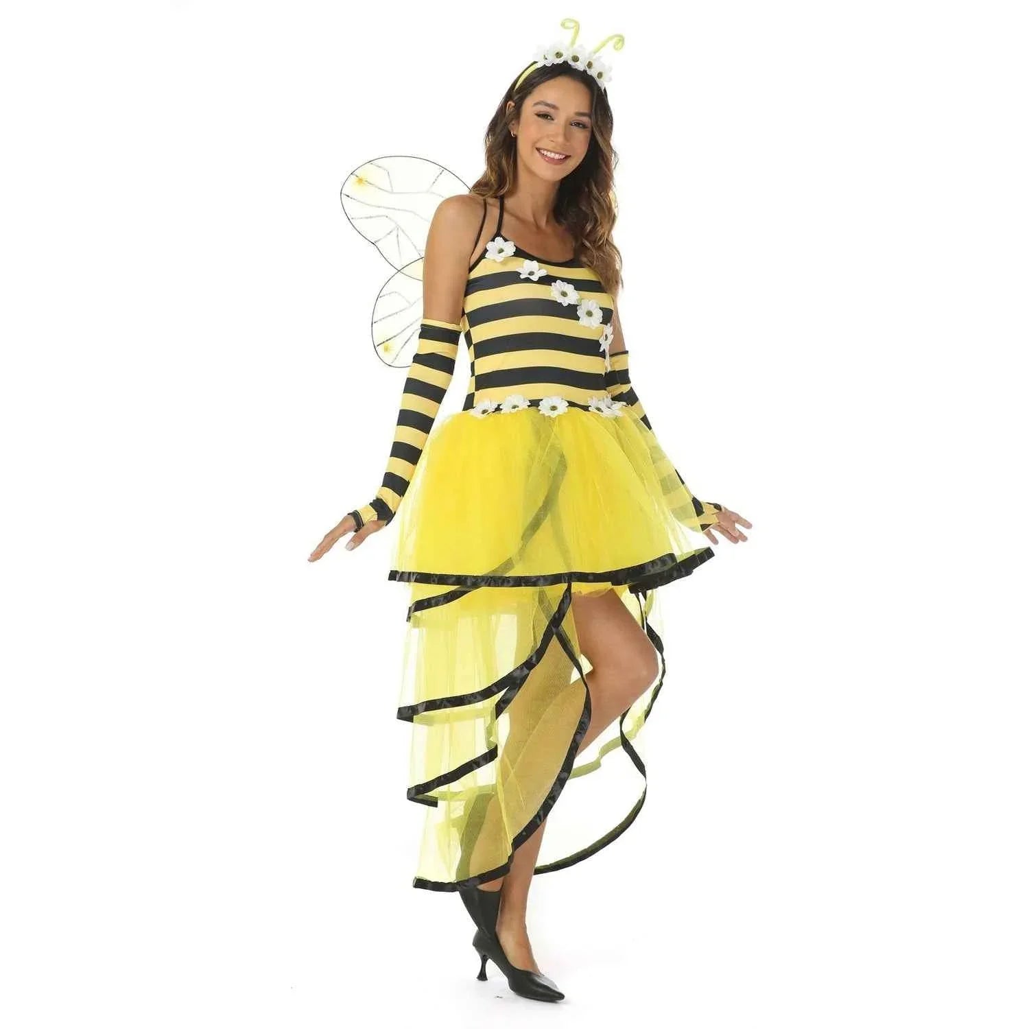 Deluxe Women Queen Bee Dress Halloween Costume