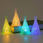 LED Christmas Tree Lights Christmas Table Ornaments Crystal Chandeliers