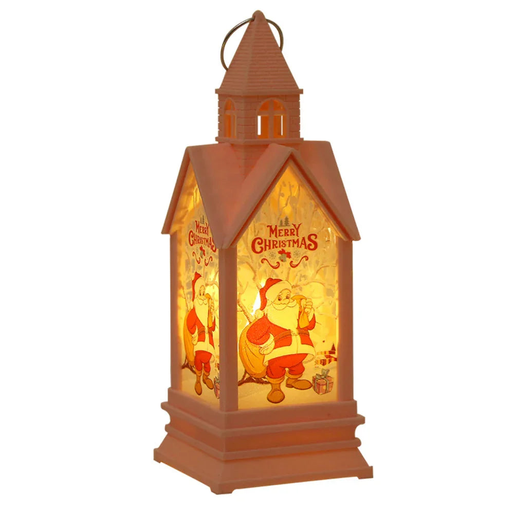 Electronic Candle Wind Lantern Castle Night Light Holiday Party Decorations