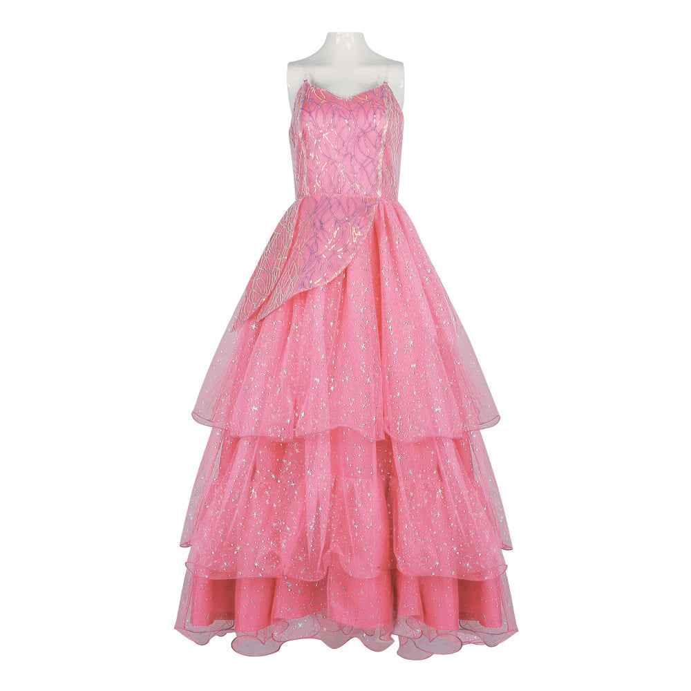 Adult Glinda Costume Deluxe Wicked Dress Cosplay Halloween