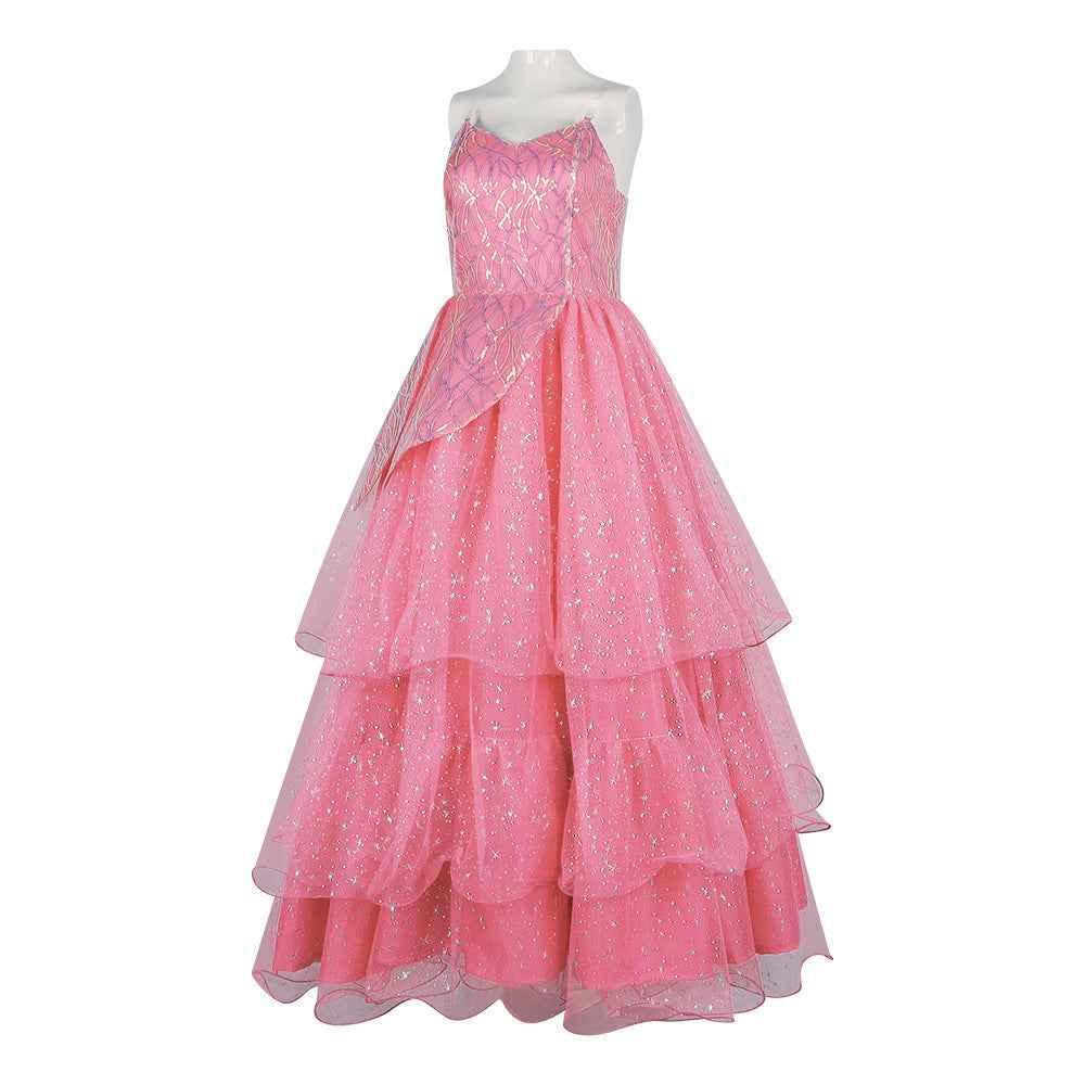 Adult Glinda Costume Deluxe Wicked Dress Cosplay Halloween
