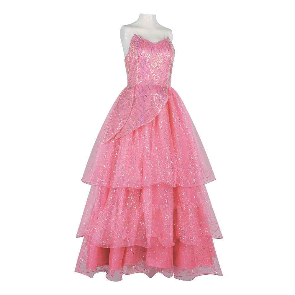 Adult Glinda Costume Deluxe Wicked Dress Cosplay Halloween
