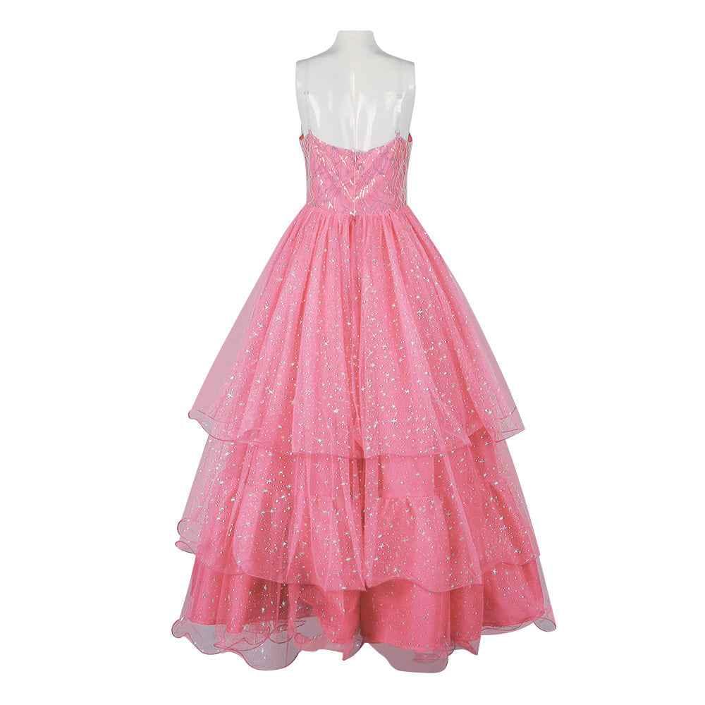 Adult Glinda Costume Deluxe Wicked Dress Cosplay Halloween