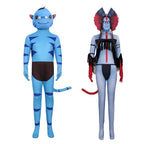 Avatar Ash People Costume Fire Na'vi Jumpsuit Front View