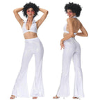 80s Retro Disco Costumes Fancy Dress Cosplay Halloween Outfit For Female - Azufun