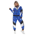 80s Retro Disco Hip Hop Fancy Dress Adult Costume Outfits Carnival Suit - Azufun