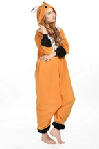 Adult Animal Orange Fox Kigurumi Onesie Pajamas Costumes - Pajamasbuy