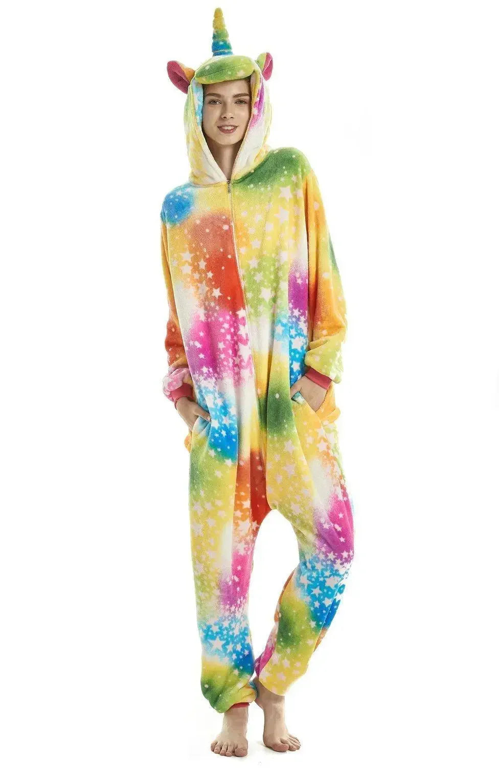 Adult Rainbow Unicorn Costume Kigurumi Onesies Pajamas - Pajamasbuy