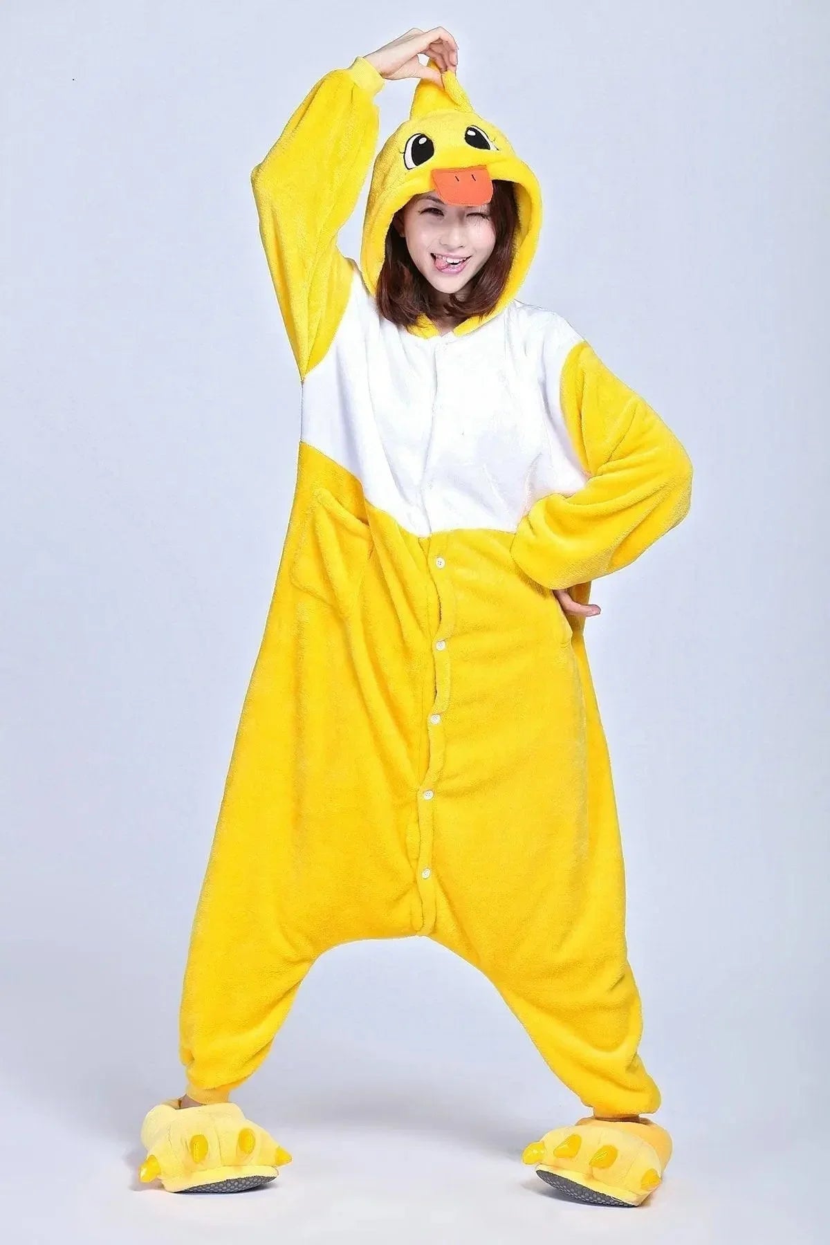 Animal Unisex Adult Duck Onesies Kigurumi Costume Pajamas - Pajamasbuy