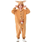 Animal kangaroo kids Kigurumi Pajamas Costume Onesies hooded jumpsuit - Pajamasbuy
