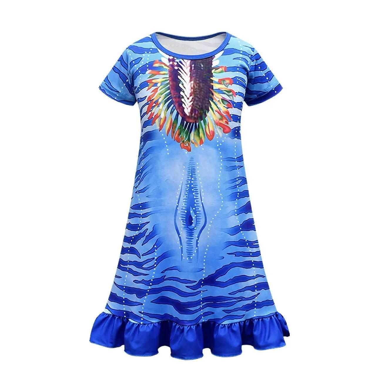 Avatar: The Way of Water Costume Cosplay Pajamas Dress For Kids - Azufun