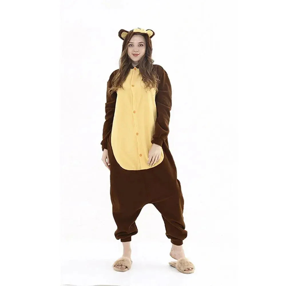 Brown bear Kigurumi Animal Onesies Pajamas For Adult Pajamas - Pajamasbuy