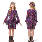 Children's 70s Retro Disco Hippie Fancy Dress Costumes Country Singer Cosplay - Azufun