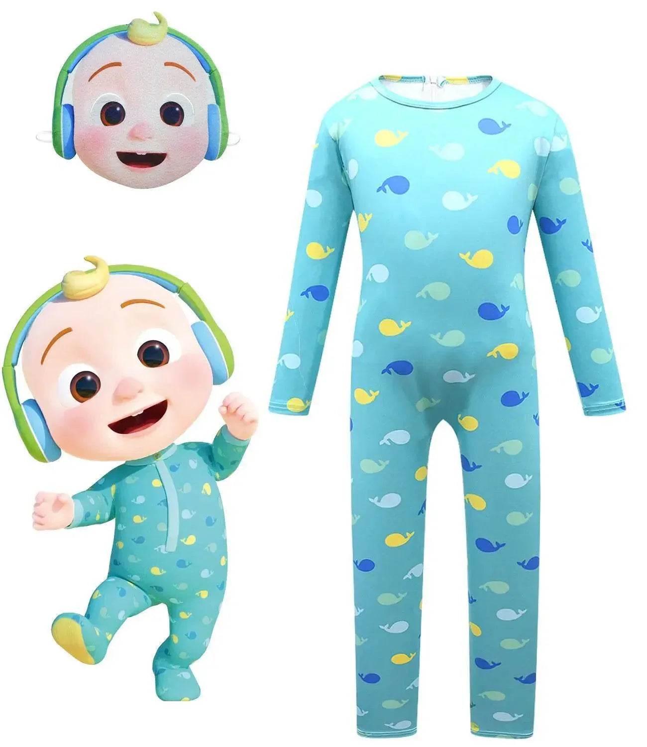 CocoMelon Cartoon Costumes Character Halloween Sweater Jumpsuit Dress Up - Azufun