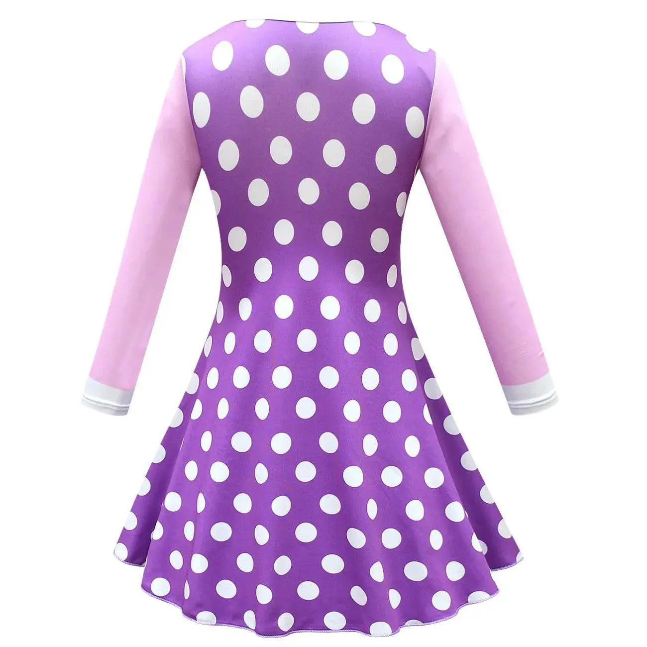 CocoMelon Halloween Costumes Girls Long Sleeve Dress with Mask - Azufun