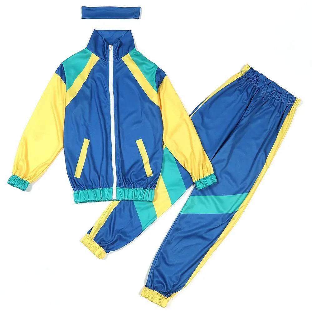Disco 80S Costume Outfits Dance Set Hip Hop Modern Jazz Team Performance Kids - Azufun