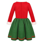 Elf Costume for Girls Boy Kids Christmas Party Dress Outfit - Azufun