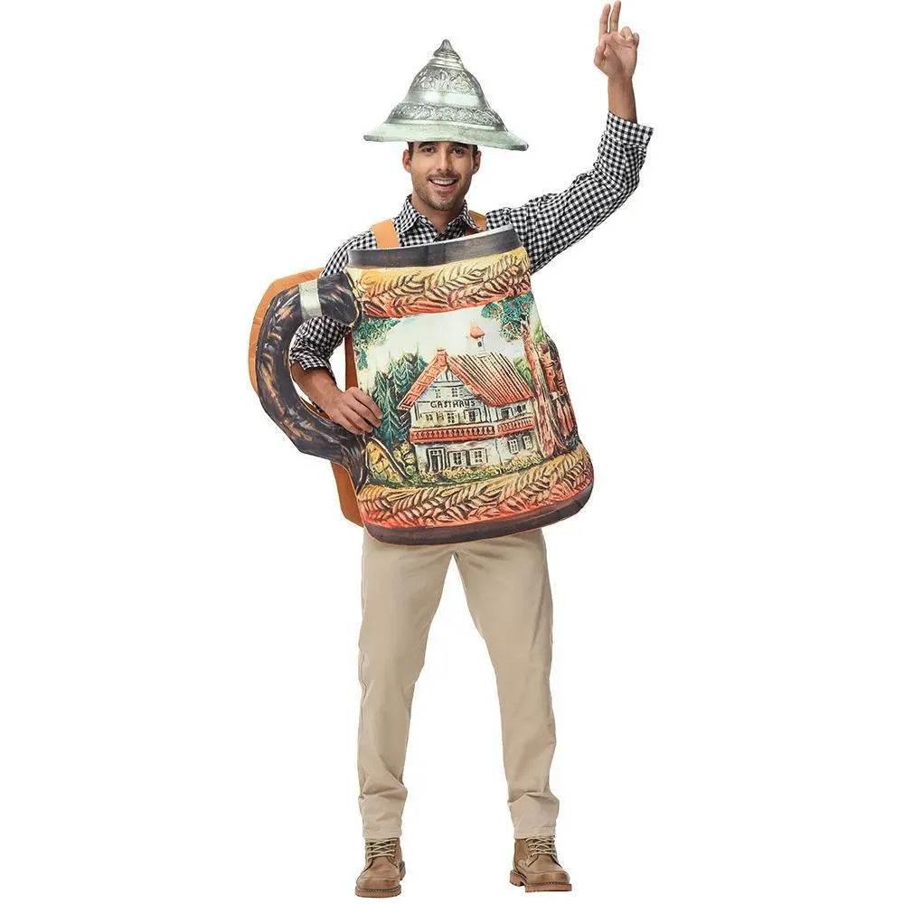 German Traditional Oktoberfest Outfit Mugs Funny Halloween Cosplay Costume For Adults - Azufun