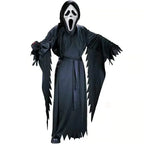 Ghost Face Bleeding Scream Zombie Cosplay Costume Halloween Party Outfit Dress Up For Adult Kids - Azufun