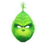 Green Monster Grinch Kids Boys Costume Mask Golves Set Christmas Gift - Azufun