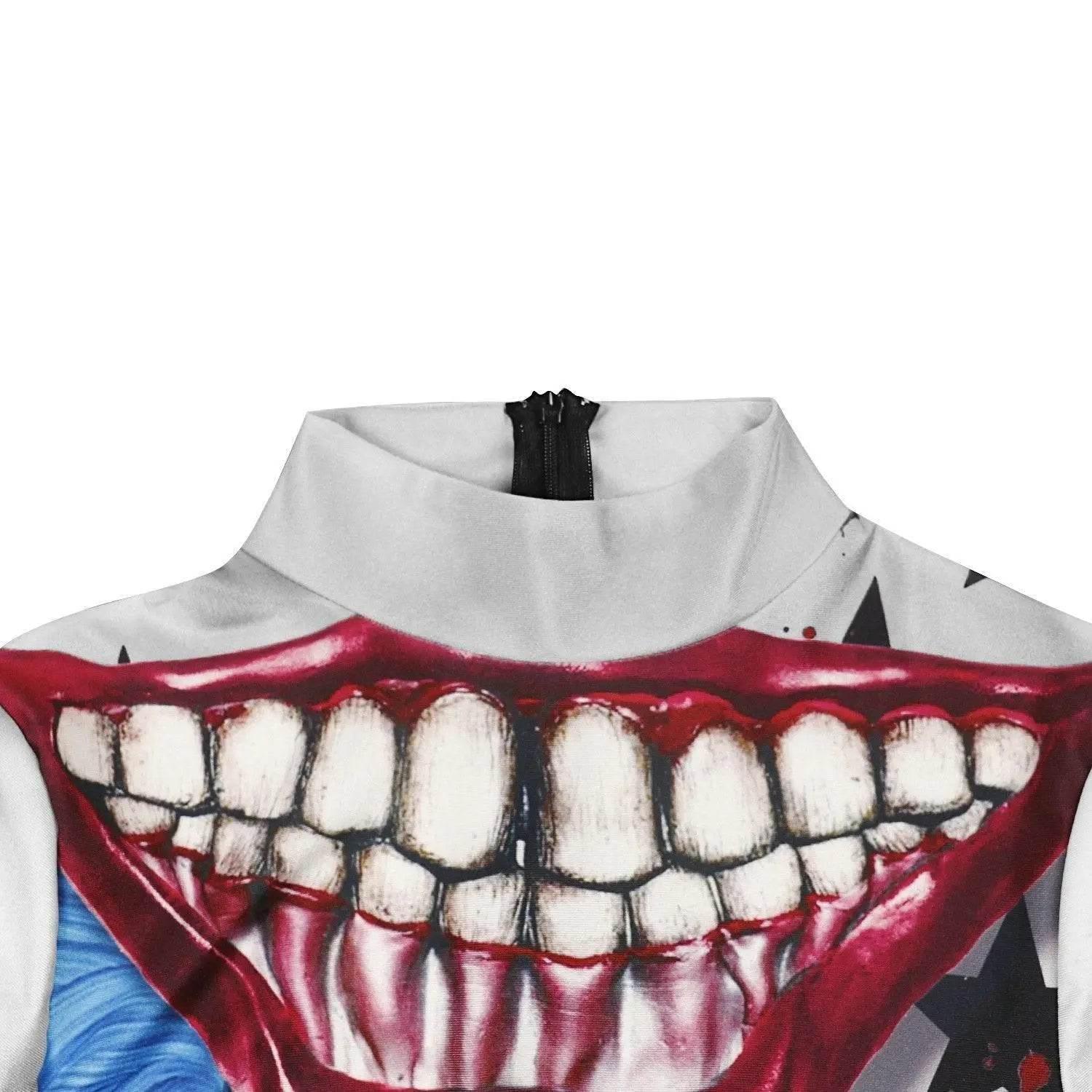 Halloween Adult Street Show Clown Cosplay Costume Polyester Bodysuit - Azufun