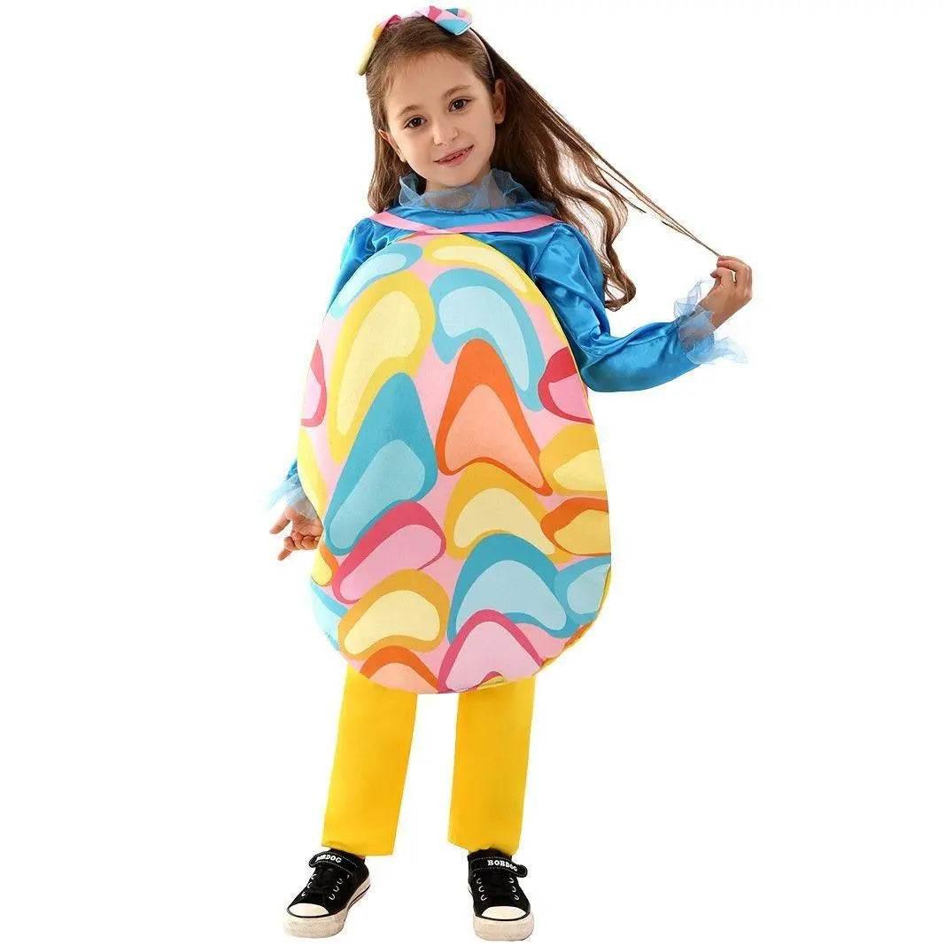 Kids Child Easter eggs Cosplay Halloween Grad Costume - Azufun