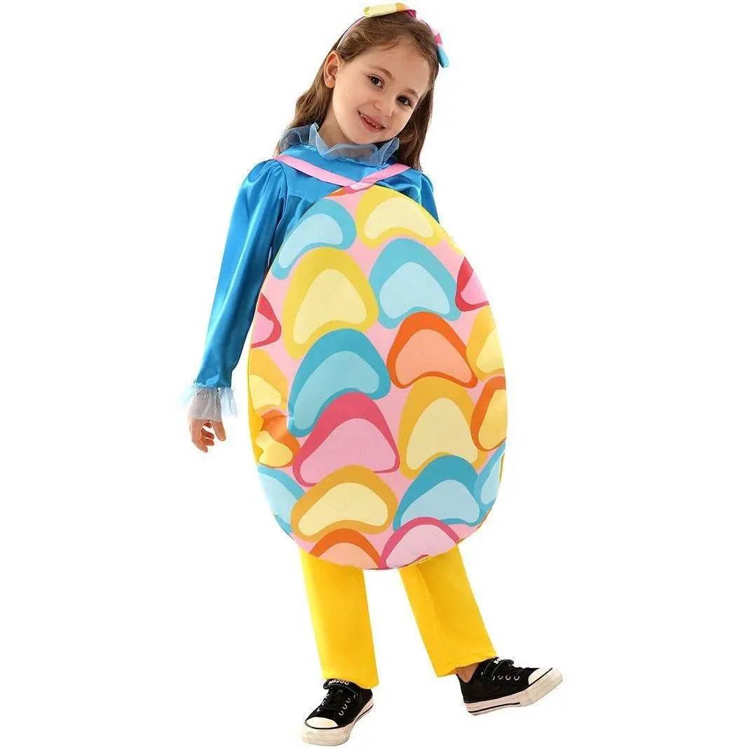 Kids Child Easter eggs Cosplay Halloween Grad Costume - Azufun