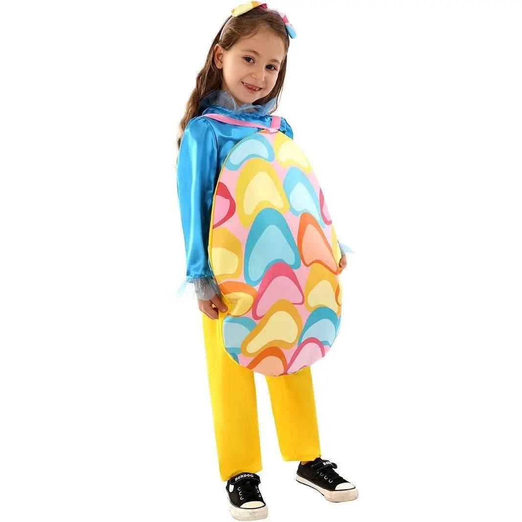 Kids Child Easter eggs Cosplay Halloween Grad Costume - Azufun