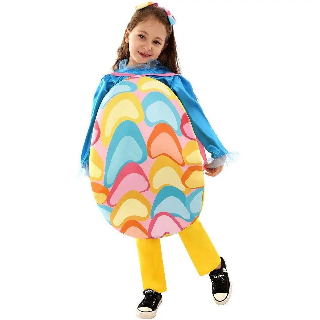 Kids Child Easter eggs Cosplay Halloween Grad Costume - Azufun
