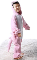 Kids Onesies Pink Dinosaur Animal Pajamas Kigurumi Costume - Pajamasbuy