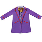 Kids Willy Wonka Charlie and the Chocolate Factory Johnny Depp Cosplay Suit Costume Set - Azufun