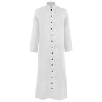 Men's Single Breasted Minister Choir Cassock Robe Costumes Party Performance - Azufun